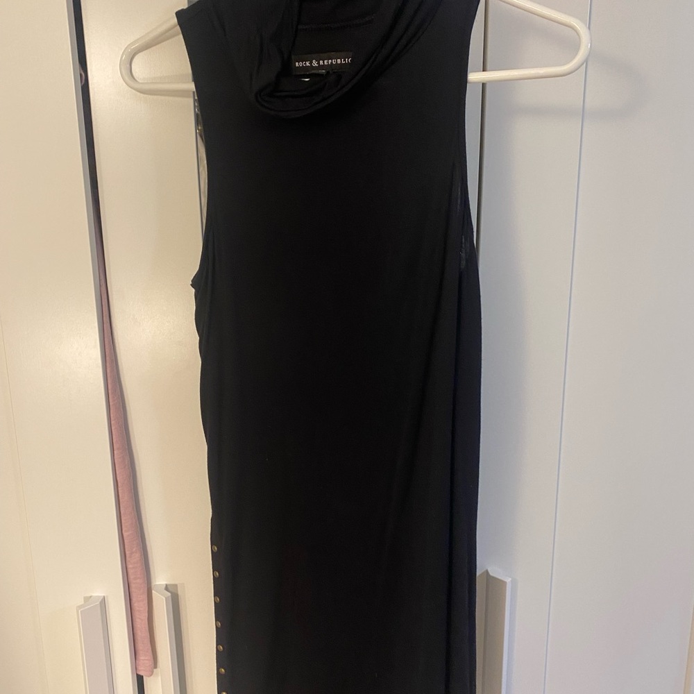 5 for 25 deal ! Rock & Republic studded black  tunic top